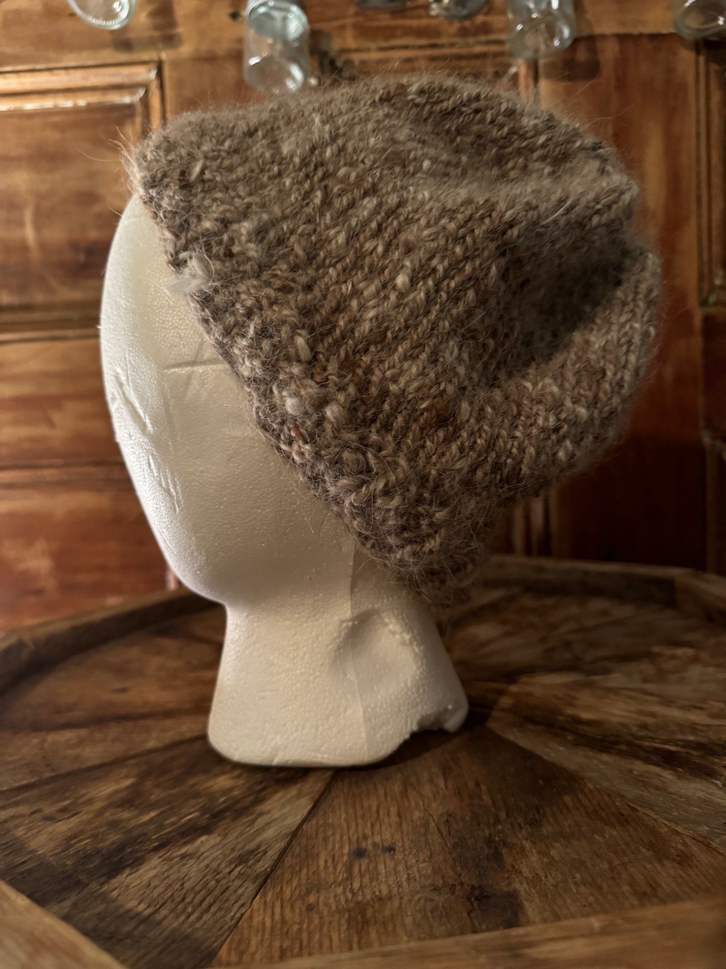 Handspun Suri Llama Hat (Penny, Spice & Pepper)